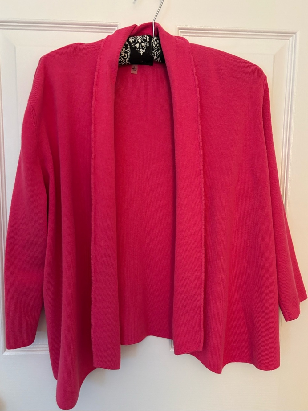Kasper Open-Front Hot Pink Women's Cardigan